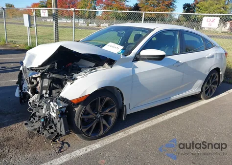 2020 Honda Civic Sport z USA, uszkodzony, nr VIN 2HGFC2F80LH563836